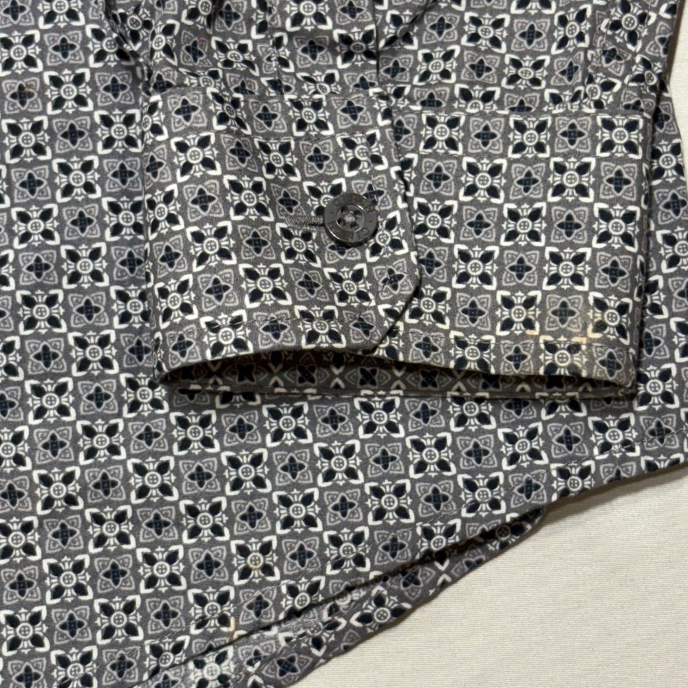 Cinch Button Down Shirt Mens M Grey Black Medallion Geometric MTW1105499 Western - Picture 8 of 8